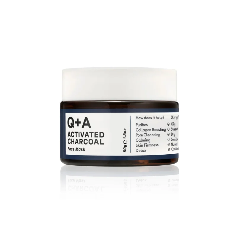 Q+A - Activated Charcoal Face Mask - Глиняная маска для лица с активированным углем - 50 мл