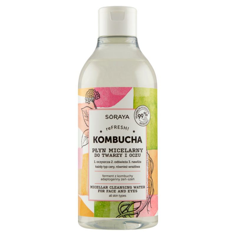 Soraya Kombucha Micellar Cleansing Water - Мицеллярная вода для лица и глаз - 400 мл
