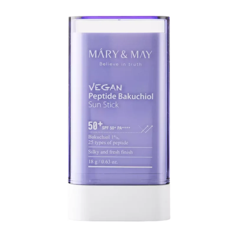 Mary&May - Vegan Peptide Bakuchiol Sun Stick SPF50+/PA++++ - Солнцезащитный стик - 18 г