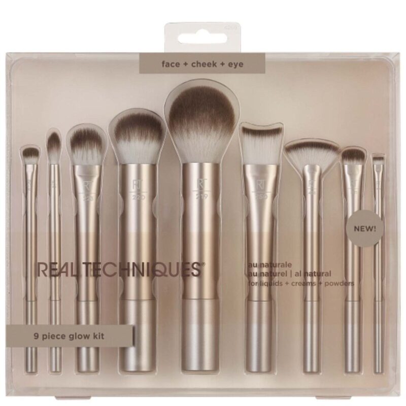 Real Techniques 9 Piece Glow Kit Set - Набор кистей
